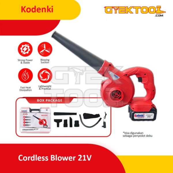 Kodenki Cordless Hand Blower 21V Mesin Peniup Debu Baterai Vacuum